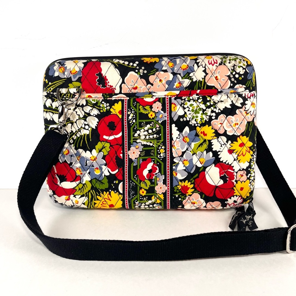 Vera Bradley Floral Laptop Bag - Black, Red, Yellow